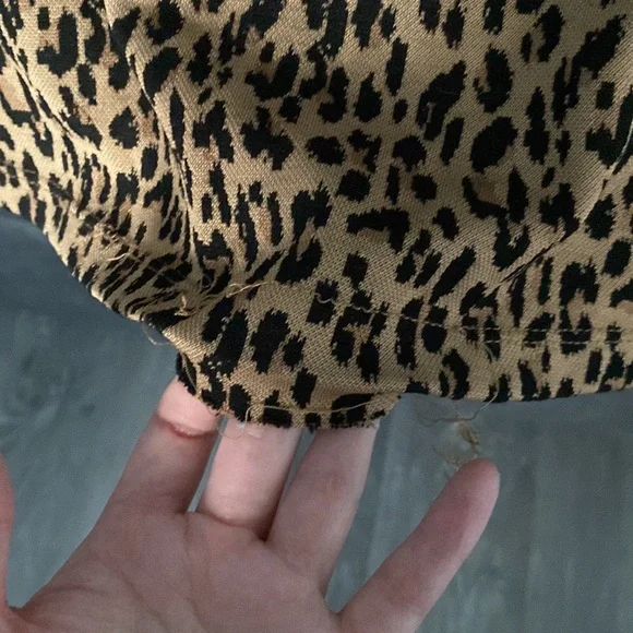 Zara Brown and Black Leopard Print Puff Sleeve Top - Picture 5 of 5